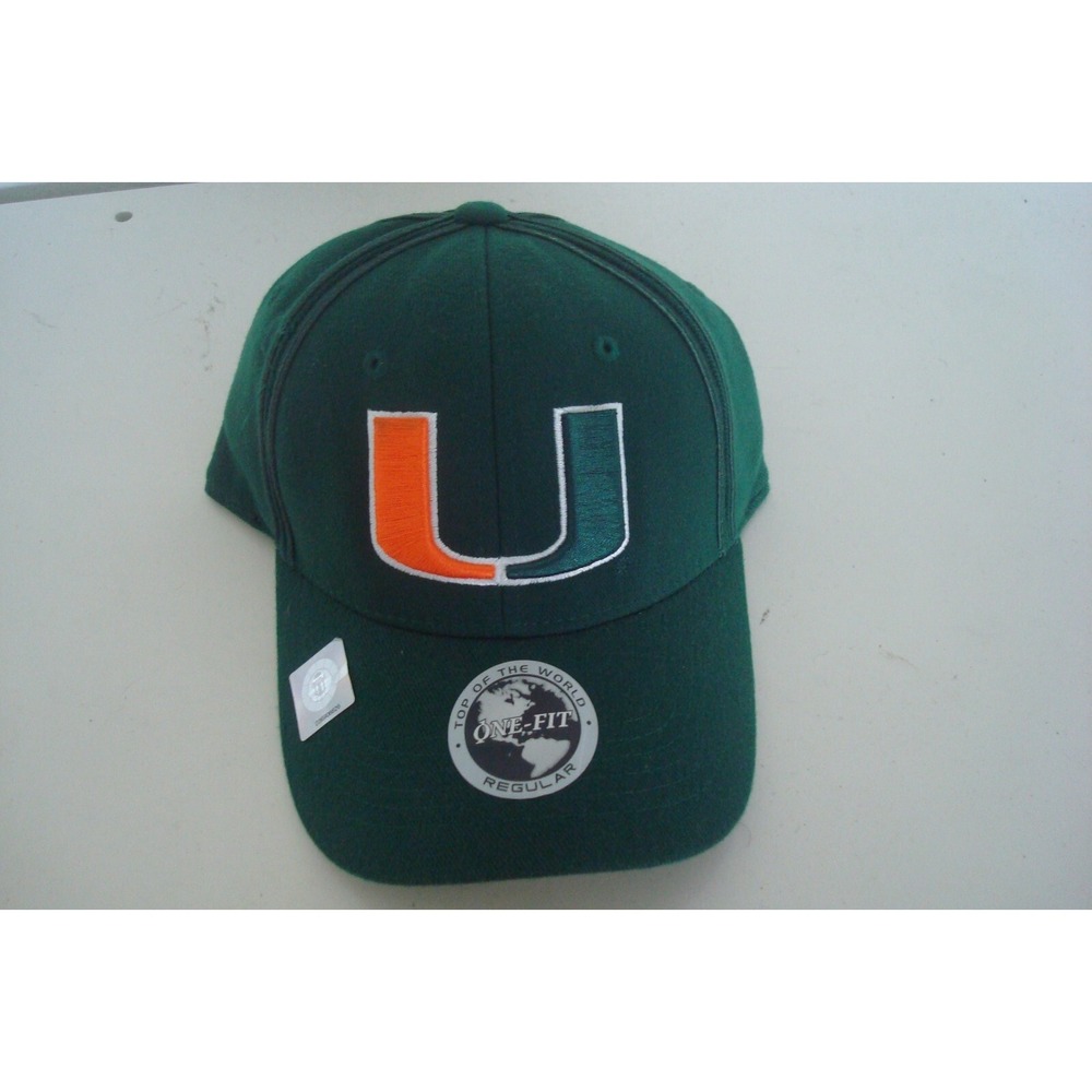 MIAMI HURRICANES FITTED SZ M/LG DEADSTOCK HAT CAP VINTAGE H4